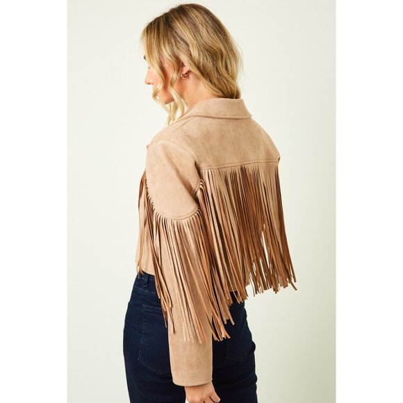 Super Soft Suede Jacket - Tan Color - Picture 2 of 5